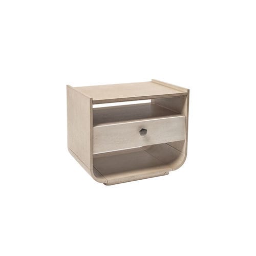 Table de chevet contemporaine - LUA 100 - Adriana Hoyos - en bois / avec piètement en bois / rectangulaire