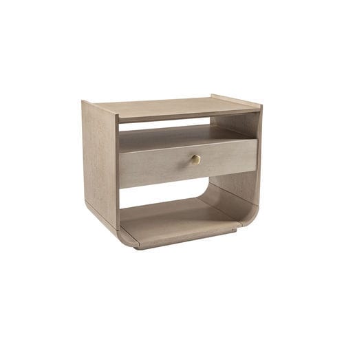 Table de chevet contemporaine - LUA 110 - Adriana Hoyos - en bois / avec piètement en bois / rectangulaire