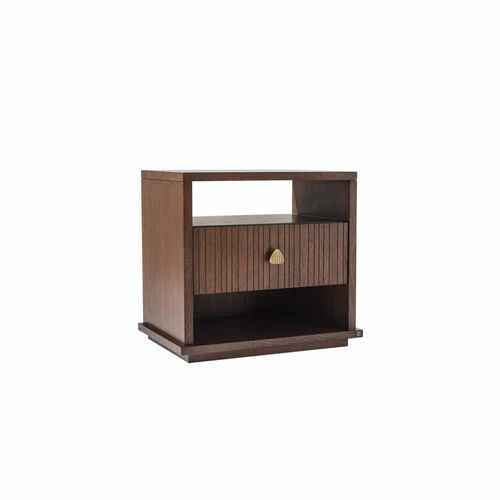 Table de chevet contemporaine - RUMBA 300 - Adriana Hoyos - en bois / avec piètement en bois / rectangulaire