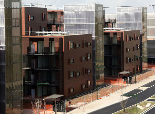 Panneau décoratif acrylique - LOGEMENTS ZAC TERRE SUD - DACRYL® - pour aménagement extérieur / rétroéclairé / éclairé