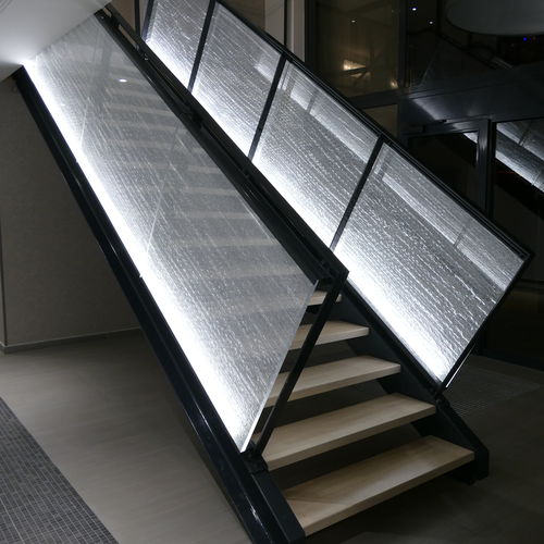 Panneau décoratif de revêtement - CASCADE ARGENT - B004 - DACRYL® - d'ameublement / mural / pour agencement intérieur