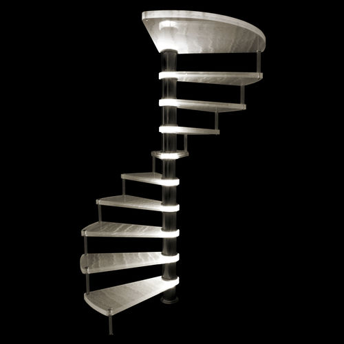 Escalier en colimaçon - L'ESCALIER DACRYL® - DACRYL® - à marches en acrylique / en métal / résidentiel
