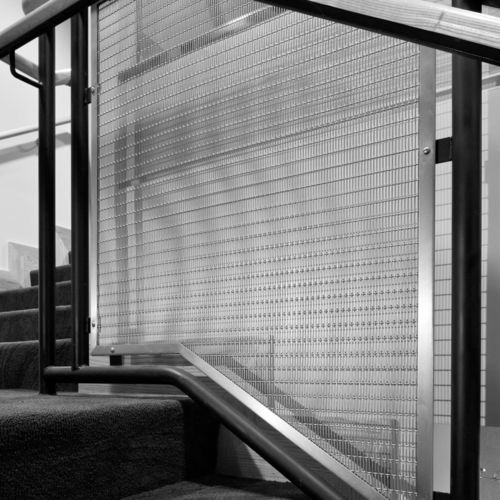 Système de fixation en métal - FRAMED - Cambridge Architectural Mesh - pour garde-corps / pour intérieur / pour extérieur