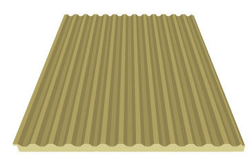 Panneau sandwich pour façade - ECO-FICIENT™ 7.2 - MBCI - face en acier galvanisé / âme en polyuréthane PUR
