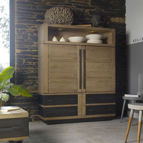 Buffet haut - FACTORY - Artcopi - contemporain / en bois / avec étagère
