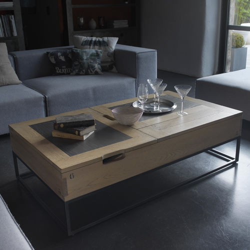 Table basse classique - CHARME DES TEMPS - Artcopi - en métal / rectangulaire / transformable