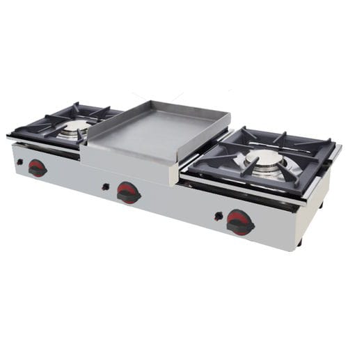 Table de cuisson à gaz - 4413P021 - Mas Baga - professionnelle / 2 foyers / à poser