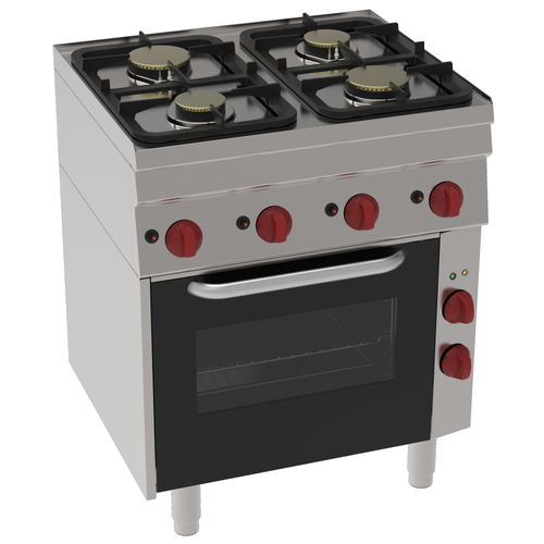 Cuisinière à gaz - 42600311 - Mas Baga - électrique / professionnelle / 4 foyers
