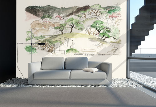Papier peint design original - JARDIN JAPONAIS AQ144 - In Création - à motif nature / imprimé