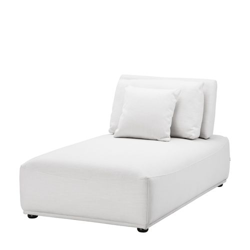 Chaise longue contemporaine - MONDIAL - EICHHOLTZ - en tissu / à roulettes / blanche