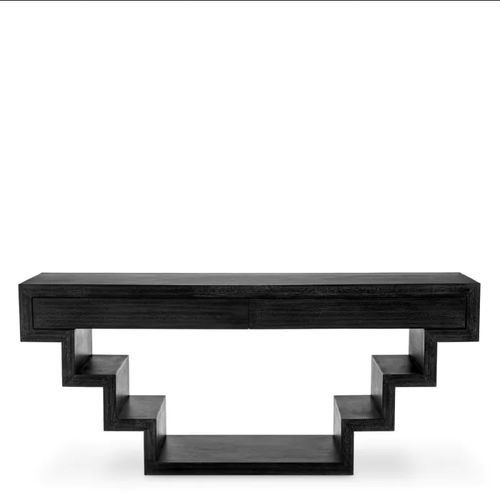 Console contemporaine - RIALTO - EICHHOLTZ - en chêne / en placage de bois / avec piètement en chêne