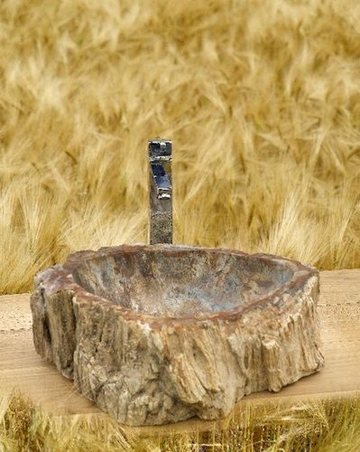 Vasque à poser - FOSSIL - SDA Decoration - en bois fossilisé / ovale / contemporaine