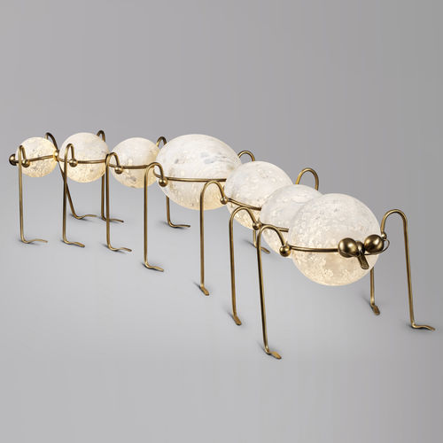 Sculpture en laiton - CHENILLE - Semeur d'étoiles - en verre / professionnelle / cuivrée