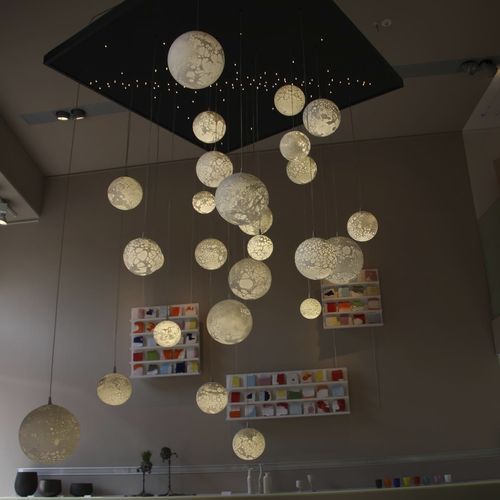 Suspension - LUNES - Semeur d'étoiles - en verre soufflé / contemporaine / d'intérieur