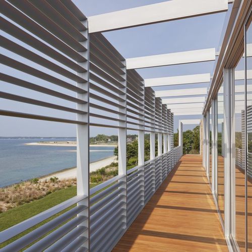 Brise-soleil en aluminium extrudé - INFINITI FIN - Levolux - en acier inoxydable / pour façade / vertical