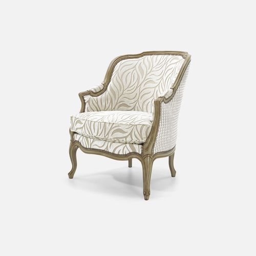 Fauteuil de style Louis XV - CORBEILLE - COLLINET - en tissu / en hêtre / bergère