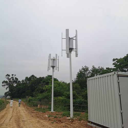Petite éolienne à axe vertical - FSV-1000 - Zhejiang WinPower Energy - 5 pales / sur mât autoporteur