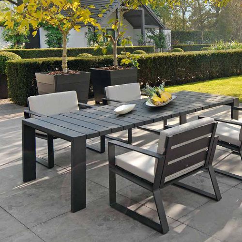 Table contemporaine - SAMOS - BOREK parasols | outdoorfurniture - en aluminium / en Sunbrella® / rectangulaire