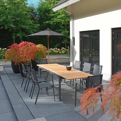 Chaise contemporaine - SORIA - BOREK parasols | outdoorfurniture - de jardin / en Batyline® / avec piètement en acier inoxydable