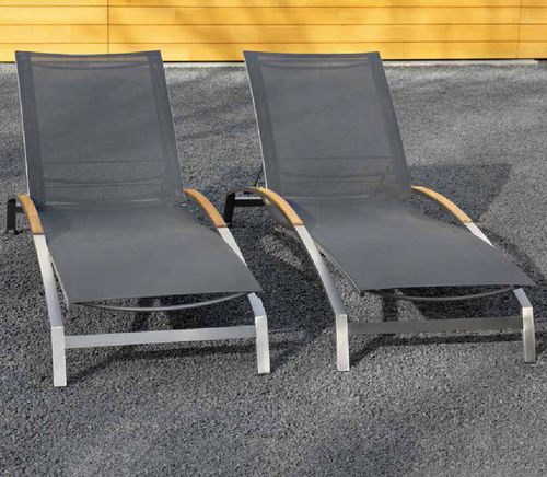 Bain de soleil contemporain - SAMORA - BOREK parasols | outdoorfurniture - en Batyline® / en acier inoxydable / de jardin