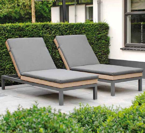 Bain de soleil contemporain - GENEVA - BOREK parasols | outdoorfurniture - en Sunbrella® / en fibres synthétiques / en aluminium