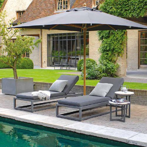Bain de soleil contemporain - CALCARA - BOREK parasols | outdoorfurniture - en Sunbrella® / en corde / en aluminium