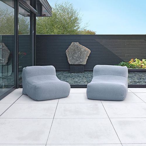 Chauffeuse contemporaine - LENO - BOREK parasols | outdoorfurniture - en textile résistant à l'eau / grise / de jardin