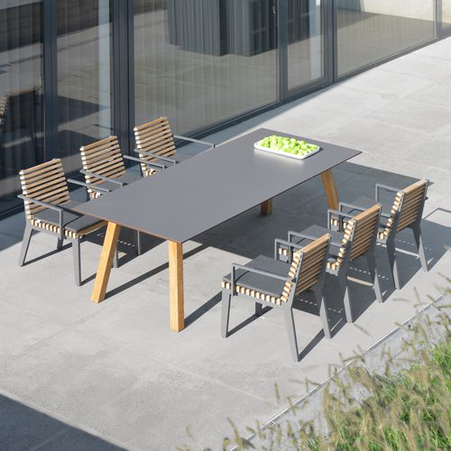 Chaise contemporaine - MERANO - BOREK parasols | outdoorfurniture - de jardin / en Sunbrella® / en teck