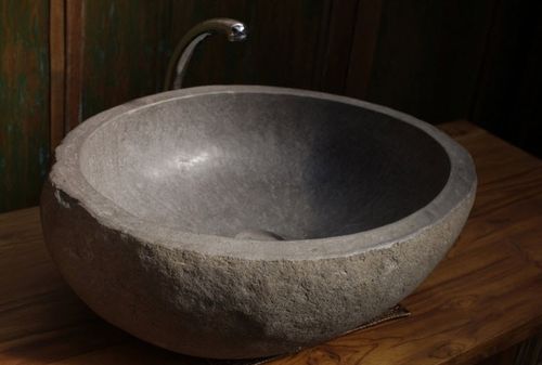 Vasque à poser - SNK / CON / STONE  - MATAHATI - en pierre naturelle / ronde / contemporaine