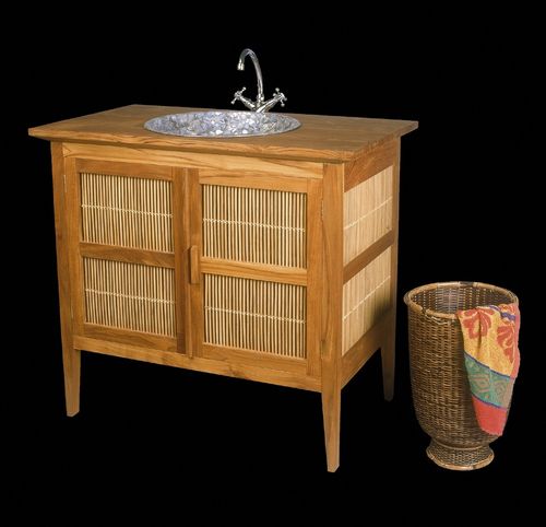 Meuble vasque à poser - FAR RB SDB94  - MATAHATI - en teck / en bambou / contemporain