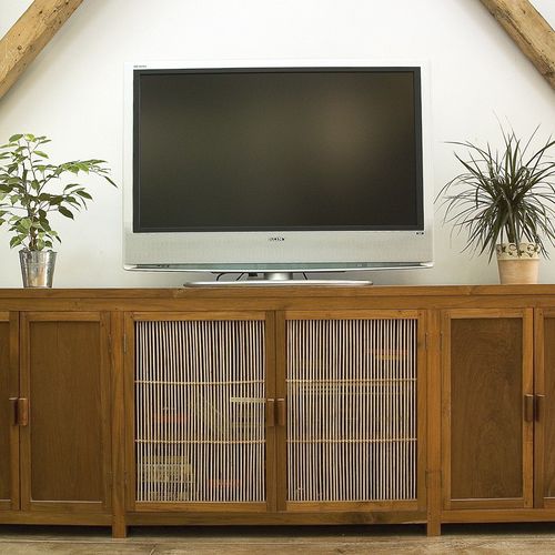 Meuble TV classique - FTA RB TVSM - MATAHATI - en teck / en bambou