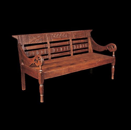 Banc public classique - FBE ETH AN - MATAHATI - en bois / avec dossier