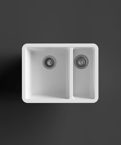 Évier 2 bacs - RCS490D - HI-MACS® - sans égouttoir / en Solid Surface / encastrable
