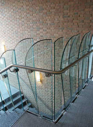 Garde-corps en inox - 33705 - Couturier Iron Craft - à panneaux en verre / d'intérieur / pour escalier