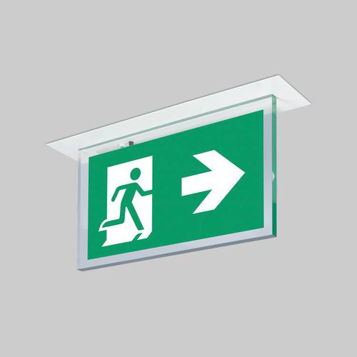 Éclairage de secours encastrable au plafond - EME - Climar, S.A. - rectangulaire / à LED / en PMMA