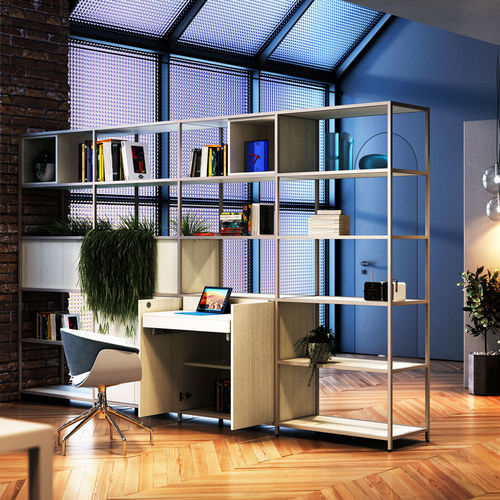 Étagère auto-portante - SMART - Styloffice S.p.a. - contemporaine / en métal / en bois