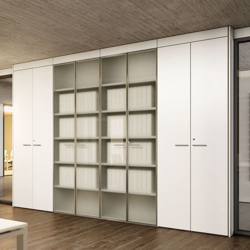 Mur de rangement pour bureau - VAULT - Styloffice S.p.a. - pour stockage / en métal / stratifié