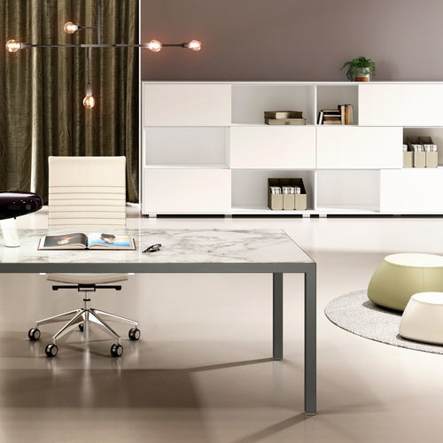 Armoire de classement haute - KAY4 - Styloffice S.p.a. - en bois / à portes coulissantes / contemporaine
