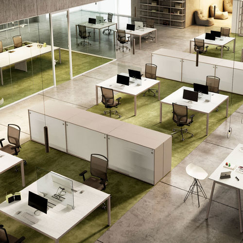 Bureau pour open space - KAY4 O - Styloffice S.p.a. - sur pied / pour 2 personnes / multiplace