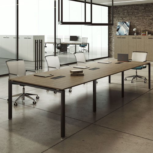 Table de réunion contemporaine - SEDICINONI S1 - Styloffice S.p.a. - en bois / en aluminium / avec piètement en métal