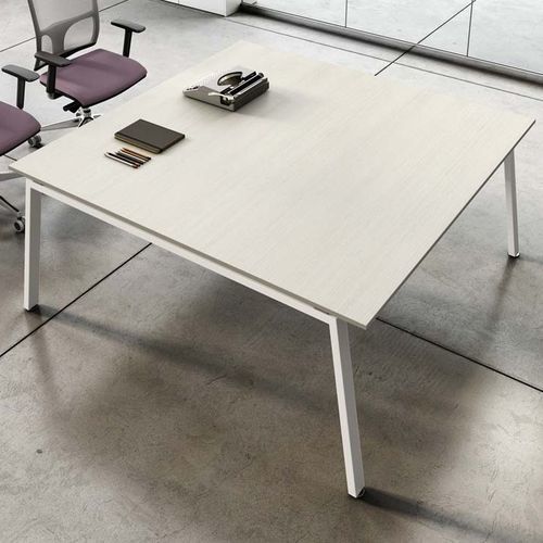 Table de réunion contemporaine - SEDICINONI S3 - Styloffice S.p.a. - en bois / en aluminium / avec piètement en métal