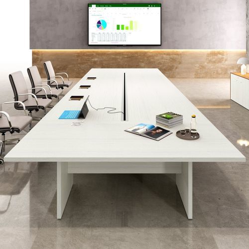 Table de réunion contemporaine - XENO MANAGER - Styloffice S.p.a. - en bois / en aluminium / avec piètement en métal