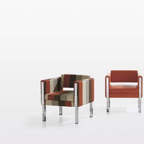 Fauteuil contemporain - LOUNGE - Styloffice S.p.a. - en tissu / en métal / marron