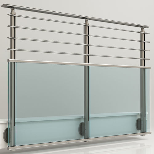 Garde-corps en aluminium - MADAL - PESPA ALUMIN - à panneaux en verre / à barreaux / d'extérieur