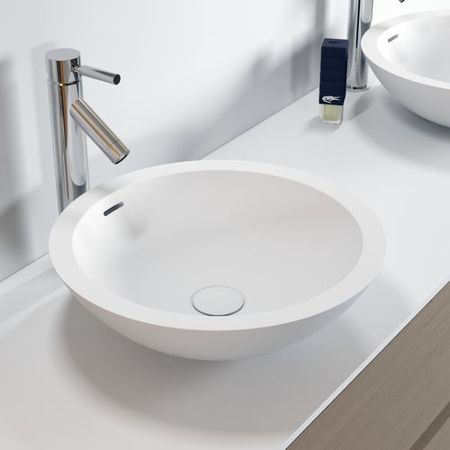 Vasque à poser - AVELLA - RIHO - en Solid Surface / ronde / contemporaine