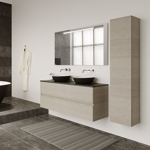 Miroir de salle de bain mural - TYPE 13 - RIHO - contemporain / rectangulaire / lumineux (LED)