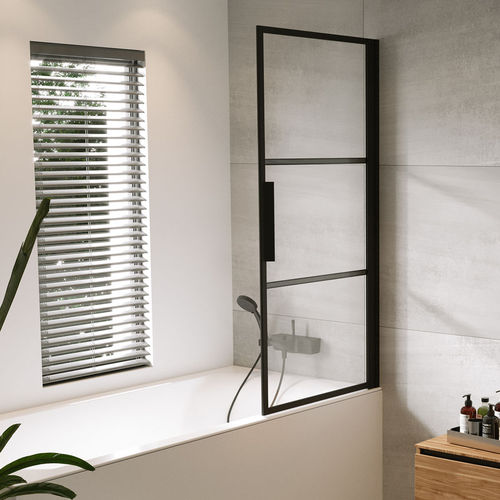 Pare-baignoire pivotant - GRID GB501 - RIHO - en verre trempé / encadré