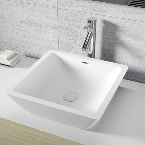 Vasque à poser - AVELLA - RIHO - en Solid Surface / carrée / contemporaine