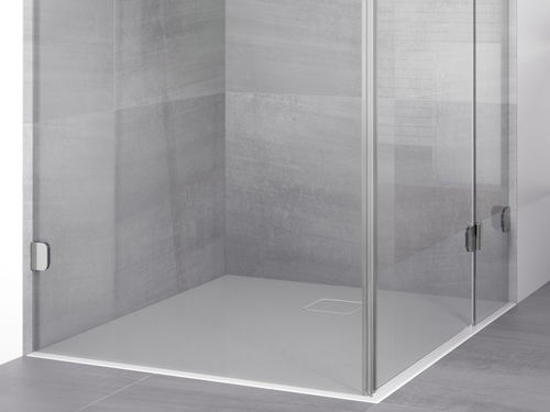 Receveur de douche carré - BASEL - RIHO - à encastrer / extra plat / en acrylique
