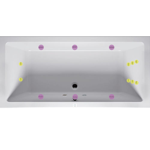 Baignoire à poser - RIHO - en acrylique / balnéo / blanche
